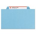 Smead Pressboard Folder, 6 Section, Blue, PK10, Tab Position: Right of Center Position 14030